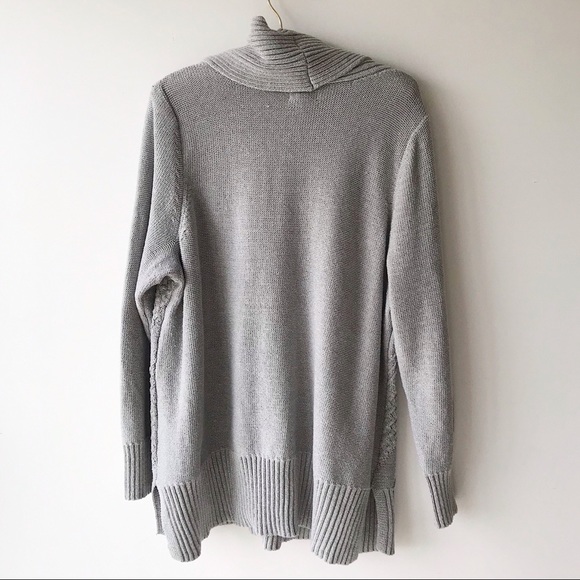 Croft & Barrow long silver cowl neck sweat…size 1X - Picture 3 of 8
